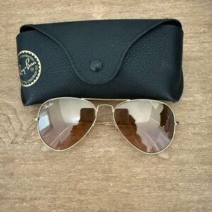 Ray-Ban Aviator Sunglasses - Gold Frame with Brown Lens
